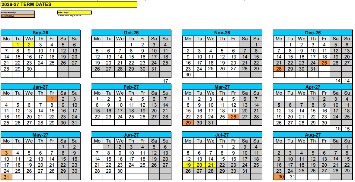 Benfield Primary Term dates Benfield Primary Term dates